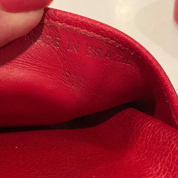 BRIGHTON Red Heart Floral Leather Slides Size 6 - Picture 4 of 6